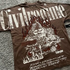 Civil Regime Burning Frontier Oversized Tee